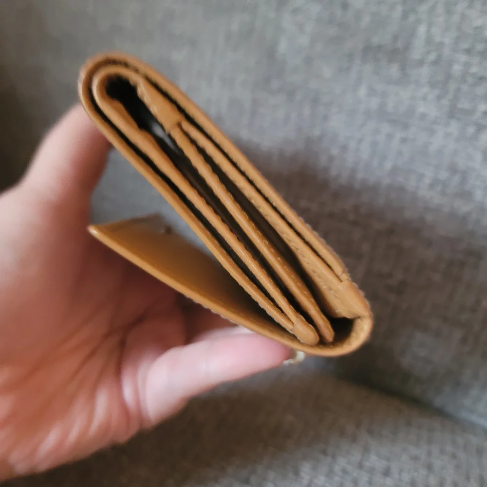 Coach Tan Leather Wallet with Gold-Tone Logo - Picture 8 of 16